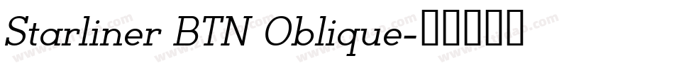 Starliner BTN Oblique字体转换